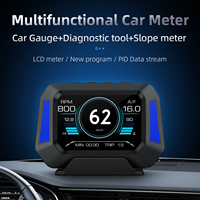 P21 Smart Gauge Head-Up Display LCD-Tachometer mit Turbo Boost und OBD2 GPS 12 Sprachen LED-Uhr für Toyota Cars