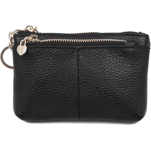 Portefeuille gris minimaliste pour femme avec fermeture éclair et décoration en forme de cœur, style japonais, doublure en polyester - Product Image 2