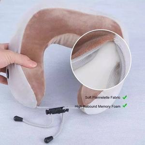 หมอนนวดคอรูปตัวยู เมมโมรี่โฟม พร้อมระบบทำความร้อน การสั่นสะเทือน การนวดคลึง ไฟฟ้า บรรเทาอาการปวดคอ บ่า ไหล่ เหมาะสำหรับการเดินทาง - Product Image 2