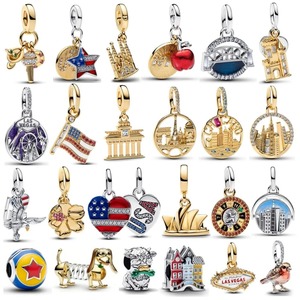 Nouvelle collection été 2026 : Perles et breloques en forme de poissons, coquillages et tortues de la série Ocean Pearl, compatibles avec les colliers et bracelets <span class=keywords><strong>Pandora</strong></span> pour femmes, idéales pour la création de bijoux DIY et comme cadeaux. - Product Image 1