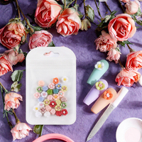 30 Pièces Nouvelles Décorations Bling Bling en Résine 3D à Dos Plat, Série Mini Fleurs Mignonnes, pour la Fabrication de Bijoux et les Breloques d'Ongles