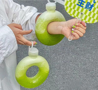 Bouteille Donut 500 ml (16 oz) de Haute Qualité, Résistante à la Chaleur en PP, pour Lait, Thé, Jus et Boissons