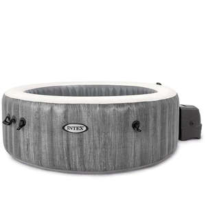 <span class=keywords><strong>Intex</strong></span> 28440 Pure Spa Greywood <span class=keywords><strong>Deluxe</strong></span> Set 196X71Cm piscine d'hydromassage ronde gonflable jardin extérieur piscines à tubes chauds - Product Image 1