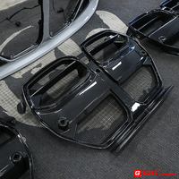 Calandre avant pour BMW M3 G80 M4 G82 G83 2021+ style N avec pièces de calandre en maille noir brillant carbone
