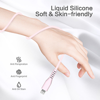 Kabel Pengisian Cepat Liquid Silicon Type C ke Light-ning Bersertifikasi MFi dari Google, Kabel Transfer Data PD untuk iPhone
