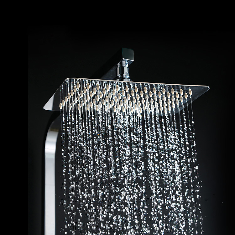 Carré Ensemble de Douche de Pluie de Bain Thermostatique Colonne De Douche Robinet