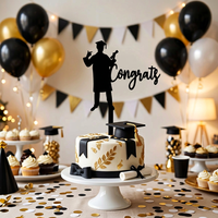 Décorations de gâteau en acrylique personnalisées pour les fournitures de décoration de gâteau de fête de remise des diplômes