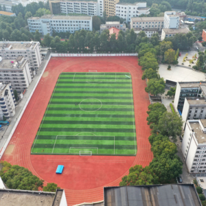 Revêtement de sol sportif vibrant sur piste de course hybride personnalisable INOLP avec attrait esthétique et intégration de logo - Product Image 1