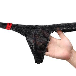 Culottes transparentes <span class=keywords><strong>ultra</strong></span> sexy en nylon pour hommes, respirantes, scintillantes, taille basse, style <span class=keywords><strong>bikini</strong></span>, string <span class=keywords><strong>transparent</strong></span>, vente en gros - Product Image 6