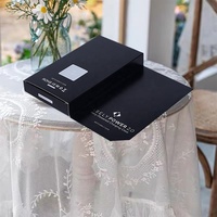 Conception d'emballage personnalisée écologique Boîte de couverture noire en carton pour câble de téléphone portable de luxe Petites boîtes d'emballage pour coque de téléphone