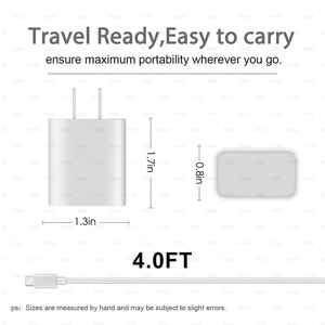 USB C สายชาร์จ PD12W สำหรับจอเด็ก vava อะแดปเตอร์มือถือหน้าจอ4ฟุต/5FT สายชาร์จสำหรับ <span class=keywords><strong>Apple</strong></span> iPhone 17 16 15 Pro - Product Image 5