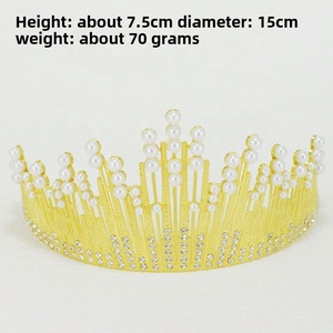 Alloy Women's Birthday Crown Headdress with Rhinestone & Crystal Queen Hair Adornment & Cake Decoration Bouquet <b>Accessories</b> - Product Image 2