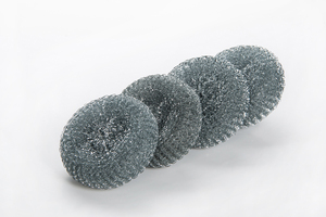 Productos de limpieza de cocina, Bola de limpieza de malla de alambre galvanizado con bolsa de red, venta al por mayor - Product Image 3