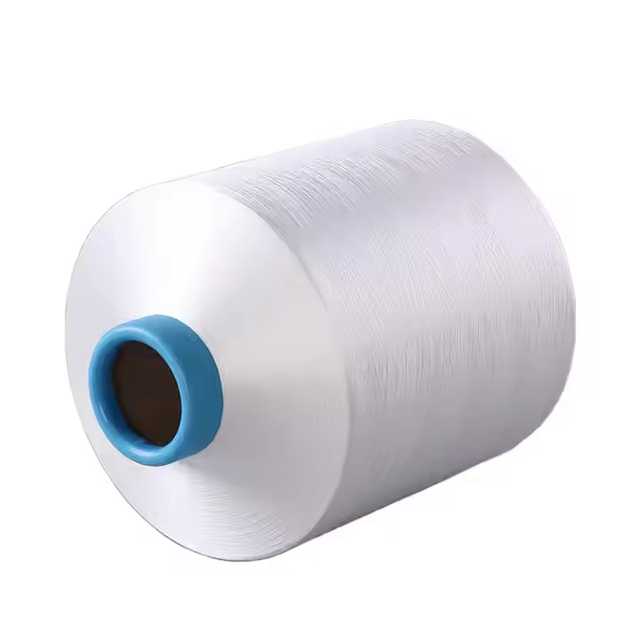 DTY 150D/48F White Denier Yarn High Tenacity SD SIM NIM 150/144F Raw Polyester Poy Covered Spandex for Knitting