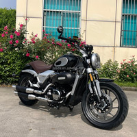 Moto Scrambler Rétro Classique Vintage Cafe Racer Moto de Rue Tout-Terrain Dual Sport
