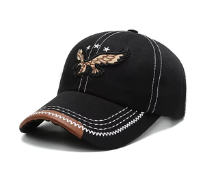 Casquette de baseball unisexe sportive en toile imprimée à 6 panneaux, réglable, avec boucle en cuivre doré, style printemps-été, brodée - Product Image 2