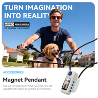 Caméra d'action portable 4K avec fixation magnétique sur poitrine, enregistreur POV avec écran 1,47 pouces, WiFi sans fil, mini caméra