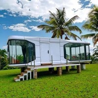 Promotion : Maison mobile insonorisée avec plafond ciel étoilé, idéale pour les séjours panoramiques, grande maison conteneur entièrement meublée, maison spatiale