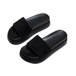 Pantuflas de cuero genuino y pelo de caballo para mujer, estilo urbano a la moda, parte superior de piel de vaca (4.5cm) - Product Image 5