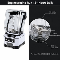 Alternatif Blendtec: Blender Komersial MIXTEC 1400W, Performa Sama 1/3 Harga, Daya Tahan Motor 2000 Jam, Pisau 420SS, Langsung dari Pabrik