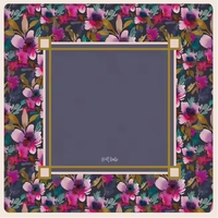 Tapis de jeu carré vintage nautique bleu foncé avec motif corail et étoile de mer, antidérapant et insonorisant, pour Mahjong