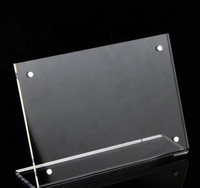 Panneau de prix Transparent personnalisé de Type L, support de Table en acrylique, support de Menu