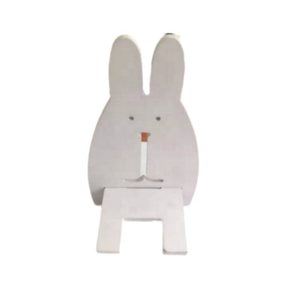 SIGH-soporte de madera con forma de conejo blanco para teléfono móvil, soporte de escritorio para todo tipo de teléfonos móviles, calidad - Product Image 3