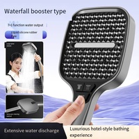 Nouvelle conception, plusieurs modes de pulvérisation, grand panneau, pomme de douche de salle de bain haute pression, buse en silicone autonettoyante, douchette à main