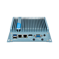 PC Industri Embedded Tanpa Kipas OEM Core J6412 I3 I5 Generasi ke-4/7/8/12 dengan Kartu SIM 3G/4G LTE, Komunikasi RJ45, dan RS232