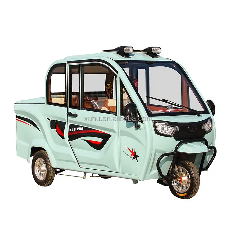 60V1000W Deux lumières avant Express Tricycle Cargo Electric Rickshaw Asia Auto trois roues