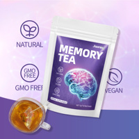 Thé Herbal au Ginseng Mélangé 100% Naturel pour la Santé Cérébrale, la Mémoire et la Concentration, 5g*10 Sachets de Thé pour le Soutien Cognitif, la Mémoire Améliorée, Qualité Supérieure
