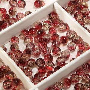 10mm Luxury Shiny Pure Glass <b>Beads</b> Baked Painted Mixed Colors Reusable DIY <b>Bracelet</b> Stringing Jewelry Making Accessories - Product Image 3