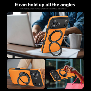 Étui rotatif à 360 degrés pour <span class=keywords><strong>iPhone</strong></span> 18 <span class=keywords><strong>Pro</strong></span> Max, coque arrière magnétique en cuir pour <span class=keywords><strong>iPhone</strong></span> 17 <span class=keywords><strong>Pro</strong></span> 16 15 <span class=keywords><strong>14</strong></span> LM048 - Product Image 3