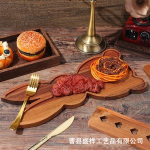 ถาดกระต่ายน่ารัก ถาดไม้ลายการ์ตูนสำหรับใส่ขนมหวาน ผลไม้ ของว่าง สำหรับงานปาร์ตี้อีสเตอร์ - Product Image 4