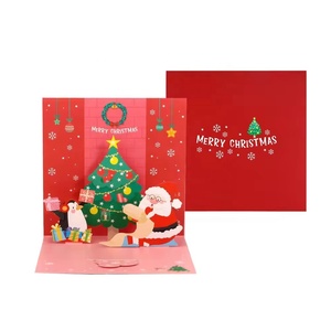 Yuyang Christmas Small Cards Red 3D Pop up Greeting Cards Perfect Christmas Gifts Specialty <b>Paper</b> Religious Image Europe 1 Color - Product Image 2
