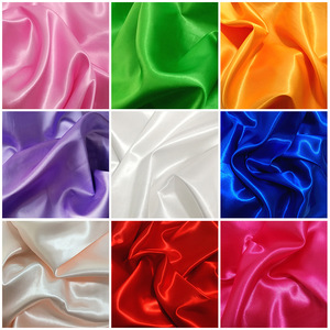 Tela de Satén de Imitación de Seda de Color Sólido de Alta Calidad, Tela de Satén Roja Brillante para Decoración de Cajas de Regalo, Venta al por Mayor - Product Image 3