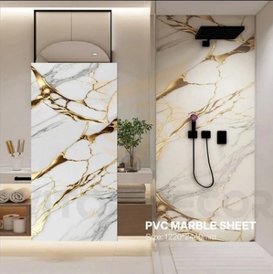 Panel de Pared de PVC Moderno con Diseño de Mármol UV <span class=keywords><strong>JW</strong></span>, Tablero Decorativo de Alto Brillo para Fondo de TV, Interior del Hogar, 1220x2440mm*3mm - Product Image 5