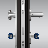 Porte d'entrée à double sécurité personnalisée avec système de verrouillage multipoints, porte en acier, fabrication en usine