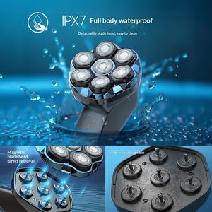6 1 IPX7 เครื่องโกนหนวดกันน้ำ ปรับความเร็วได้ จอแสดงผลดิจิตอล ไร้สาย ชาร์จแบบ Type-C เครื่องโกนหนวดแบบหัวเดียว กระเป๋าเก็บของ ใช้ในบ้าน แบบคู่ - Product Image 4