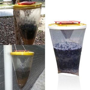Trappola a sacchetto sospesa in plastica per mosche, Drosophila e vespe, con esca e funzione di cattura e uccisione - Product Image 5