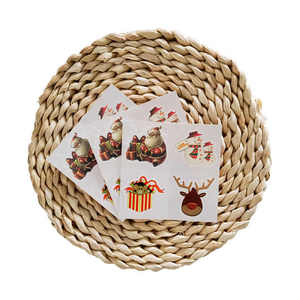 Feuilles temporaires de dessin animé mignon de Noël écologiques cadeaux autocollants durables autocollants de tatouage pour garçons et filles - Product Image 3