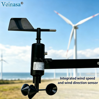 Capteur de vitesse et de direction du vent de type coupelle intégré Veinasa-FXS, sortie RS485 4-20mA 0-5V pour la surveillance météorologique
