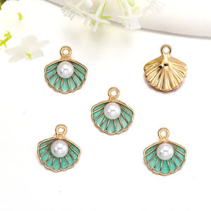 سحر قذيفة المينا سبيكة لقلادة القرط سوار نتائج صنع المجوهرات ديي 16 * حبات اللؤلؤ W261 - Product Image 4