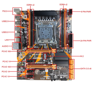 Pabrik langsung Motherboard X99 soket LGA2011-3 <span class=keywords><strong>Ddr4</strong></span> Gaming Motherboard mendukung 128G <span class=keywords><strong>Ram</strong></span> PC membangun - Product Image 2