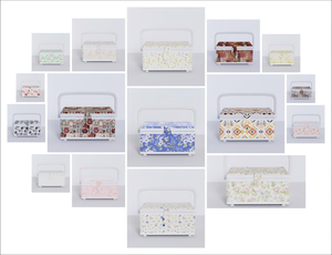 Cesta de Costura con Asa y Diseño Floral, Caja Grande para <span class=keywords><strong>Kit</strong></span> de Costura con Accesorios para Organización de Almacenamiento de Costura en el Hogar - Product Image 2