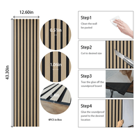 Kasaro Hot Selling New 3d Grille Wall Sticker Background Wall Decorative Wall Panel Self-adhesive Self-Adhesive Slatted Panel