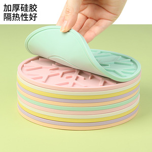 Snowflake Heat Resistant Placemat 16cm <b>Round</b> Anti Scald <b>Mat</b> For <b>Table</b> Decoration - Product Image 4