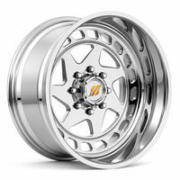 Jantes en alliage SRD Mirror Chrome à cinq branches en étoile, 20, 22, 24 pouces, 8x6.5, 6x139.7, design à déport profond pour Ford Mustang Camaro