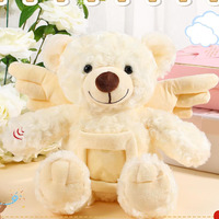 Ours en peluche ange crème peluche avec enregistreur peluches avec cadre photo cadeau de douche de bébé animal en peluche personnalisé