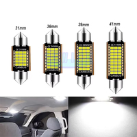 Goldene Festoon C5W LED Autolampen Eloxiertes Aluminium 31mm 36mm 39mm 41mm Auto Innenraum Deckenleuchte Türleselampe
